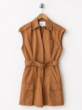 3.1 PHILIP LIM Camel Utility Belted Romper